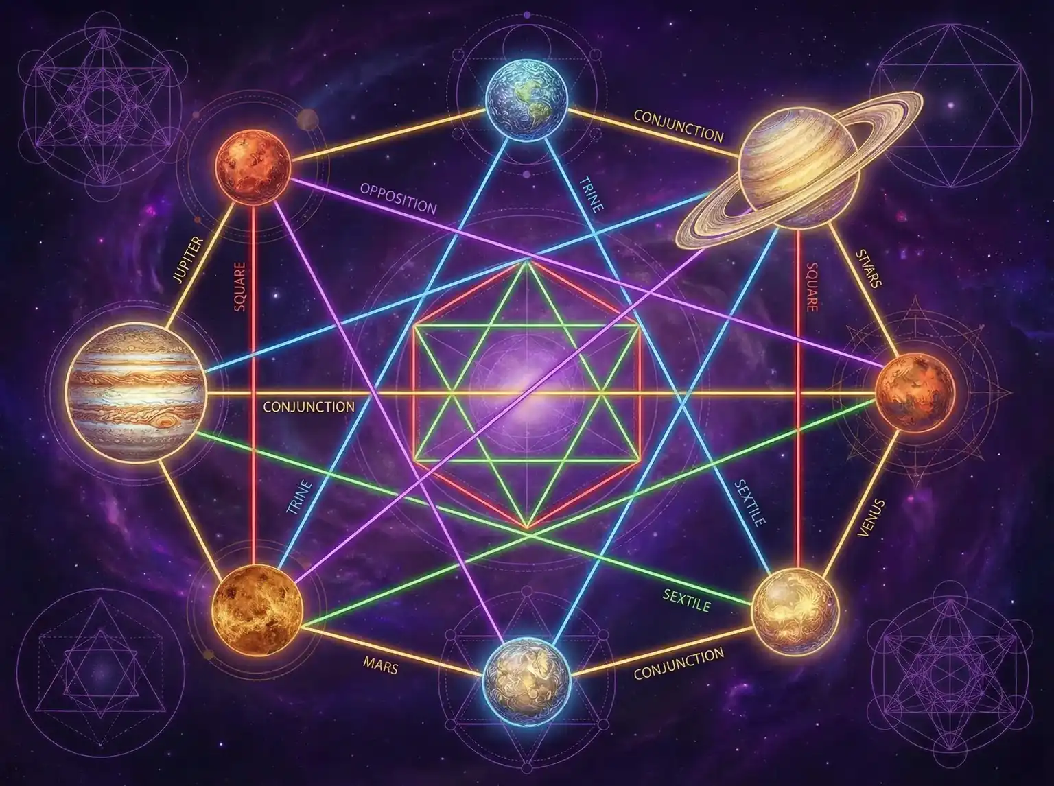 行星相位解读 - 森罗财团小樱 | 占星学进阶